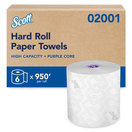 Scott Essential White High-Capacity Hard Roll Paper Towels (8 in